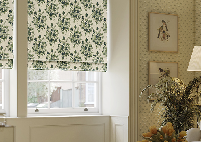 Pensford, Penn Bouquet Barbing Green - Roman Blind - Image 5